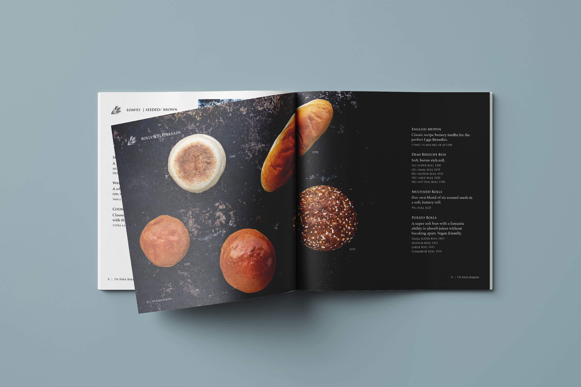 Brochure design for Da Bara Bakery